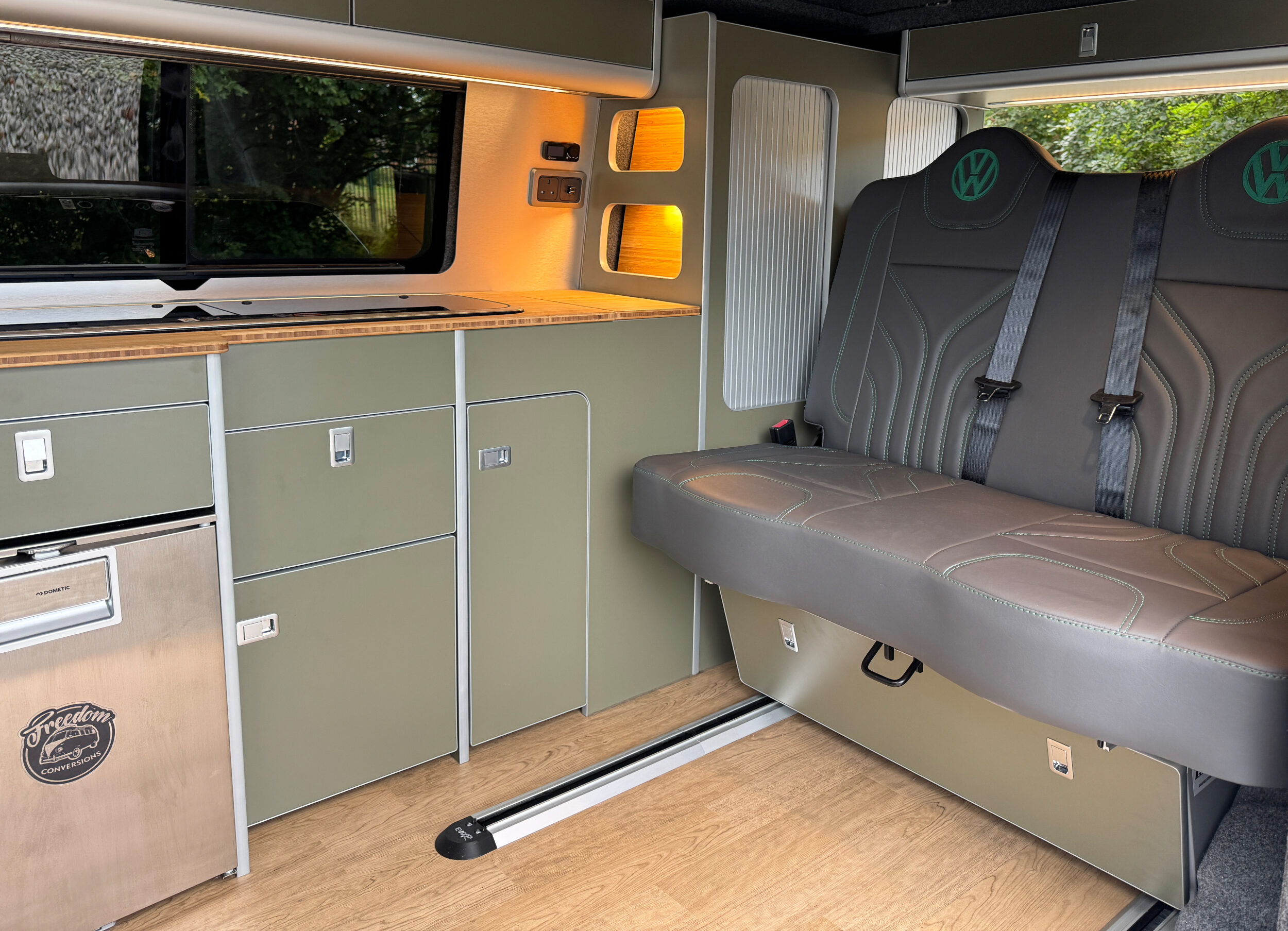 rock and roll bed in a van conversion